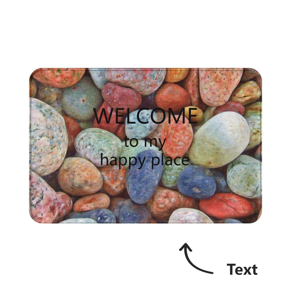 Custom Text Family Rocks Doormat