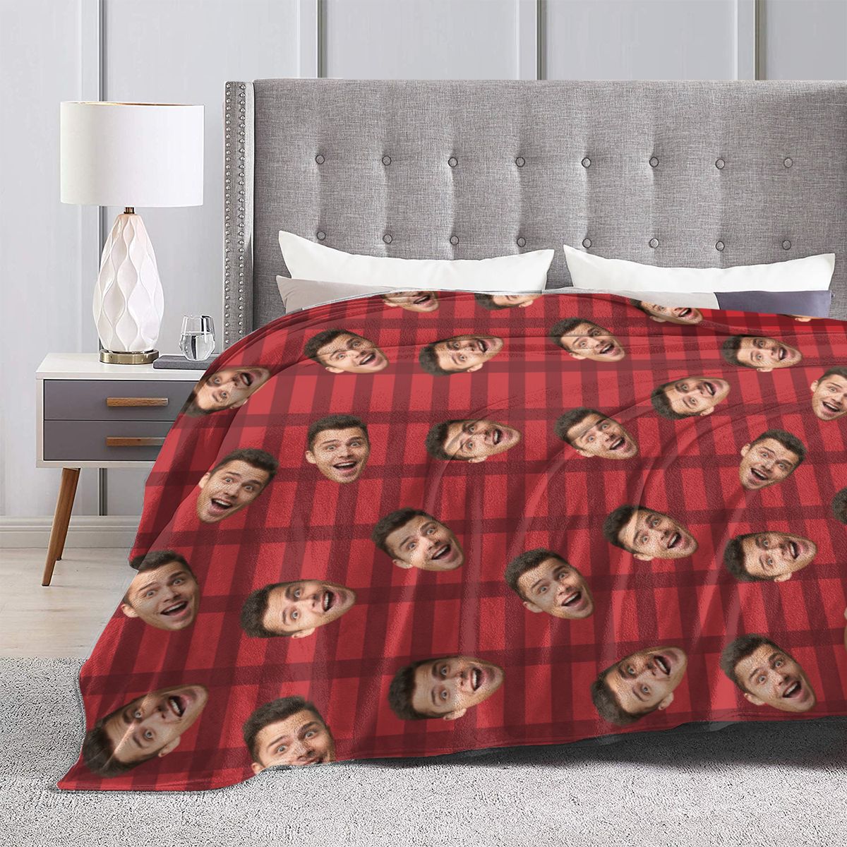 Custom Face Blanket Personalized Photo Blanket Gifts