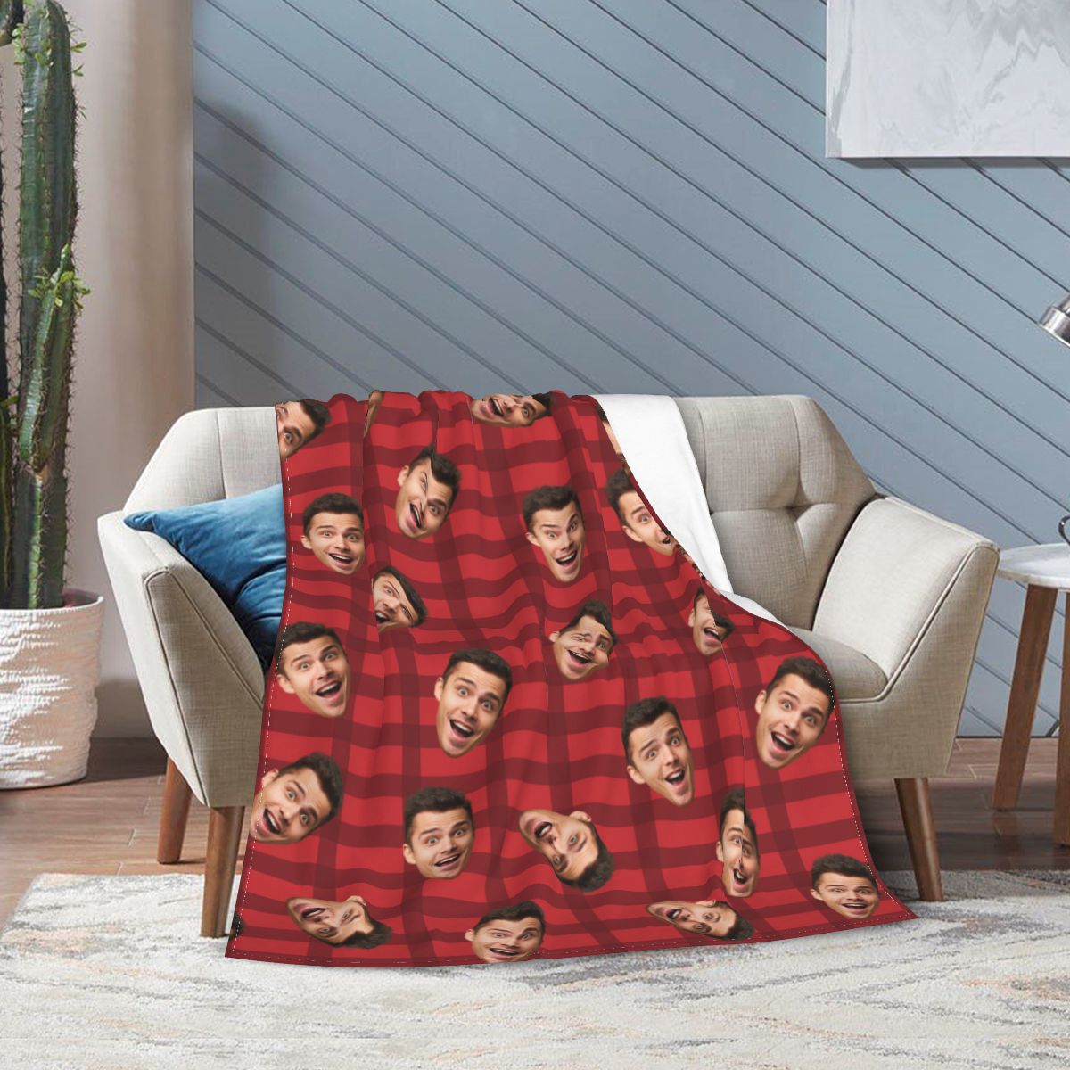 Custom Face Blanket Personalized Photo Blanket Gifts