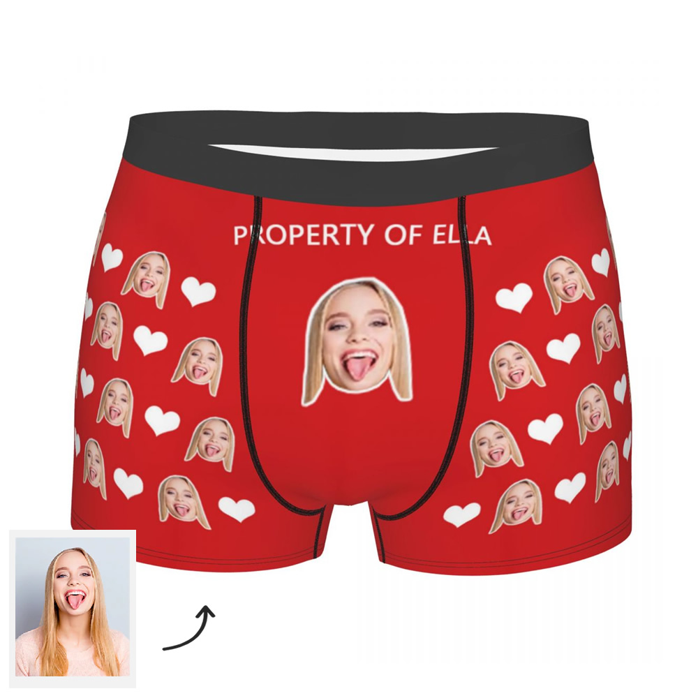 Custom Face Boxer with Text