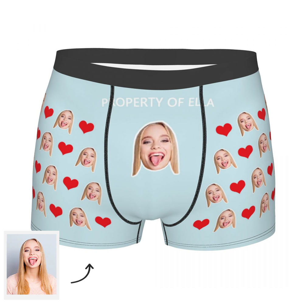 Custom Face Boxer with Text