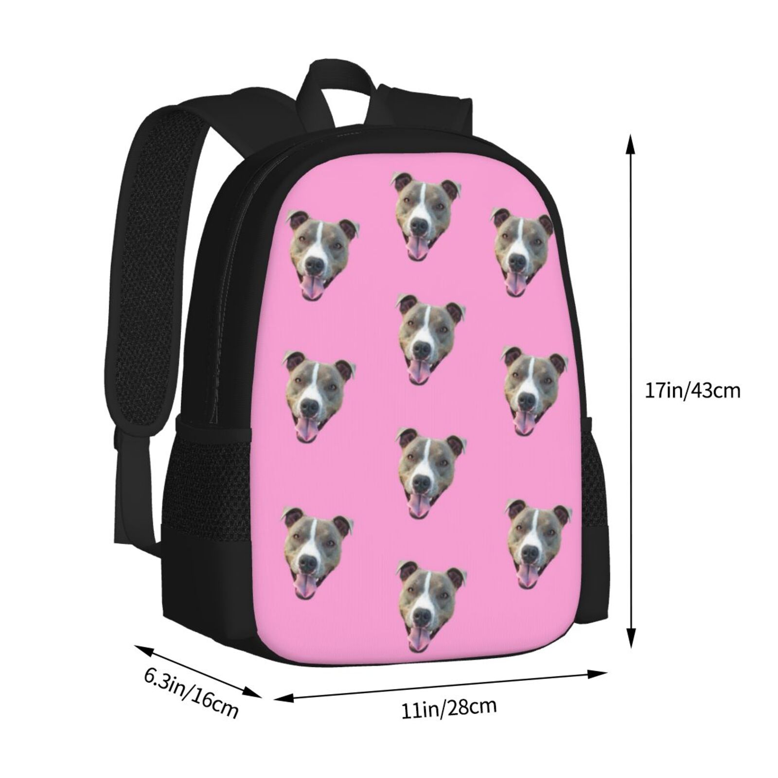 Custom Dog Face Backpack