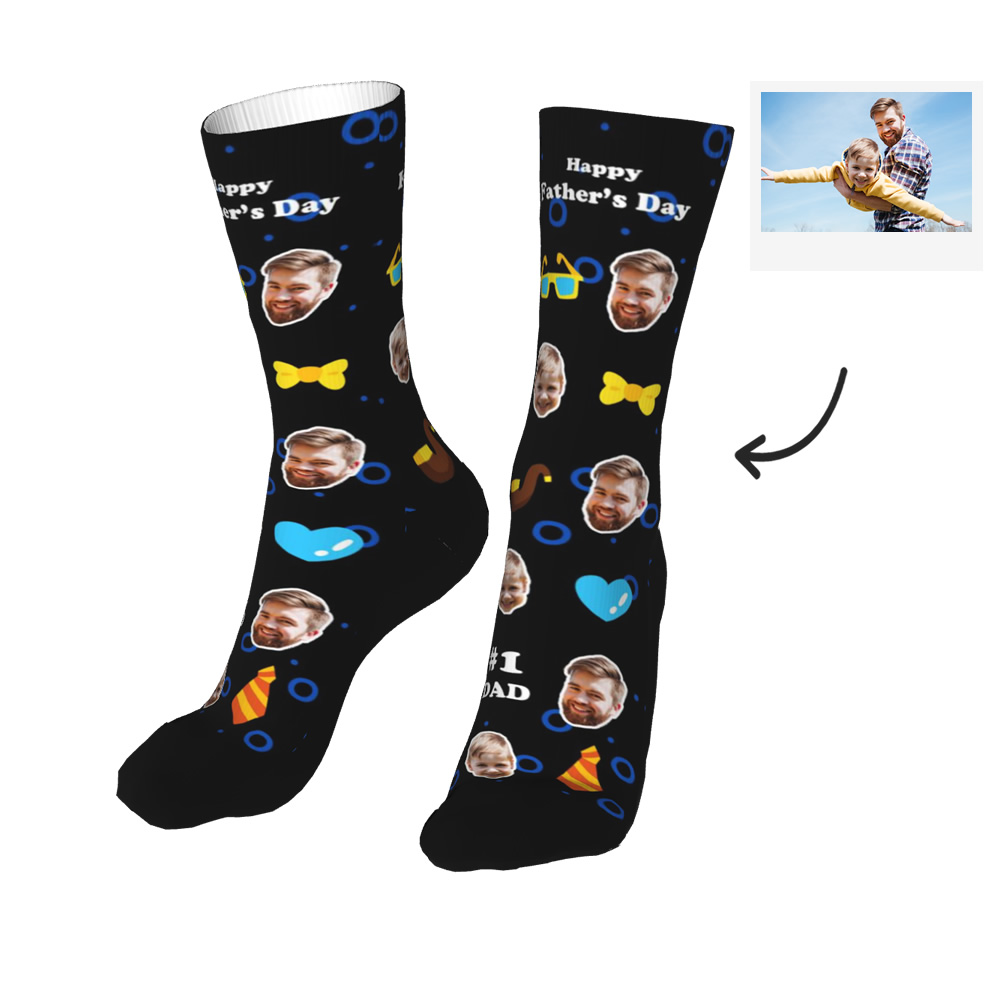 Personalized Face Socks 1 Dad For Father's Day