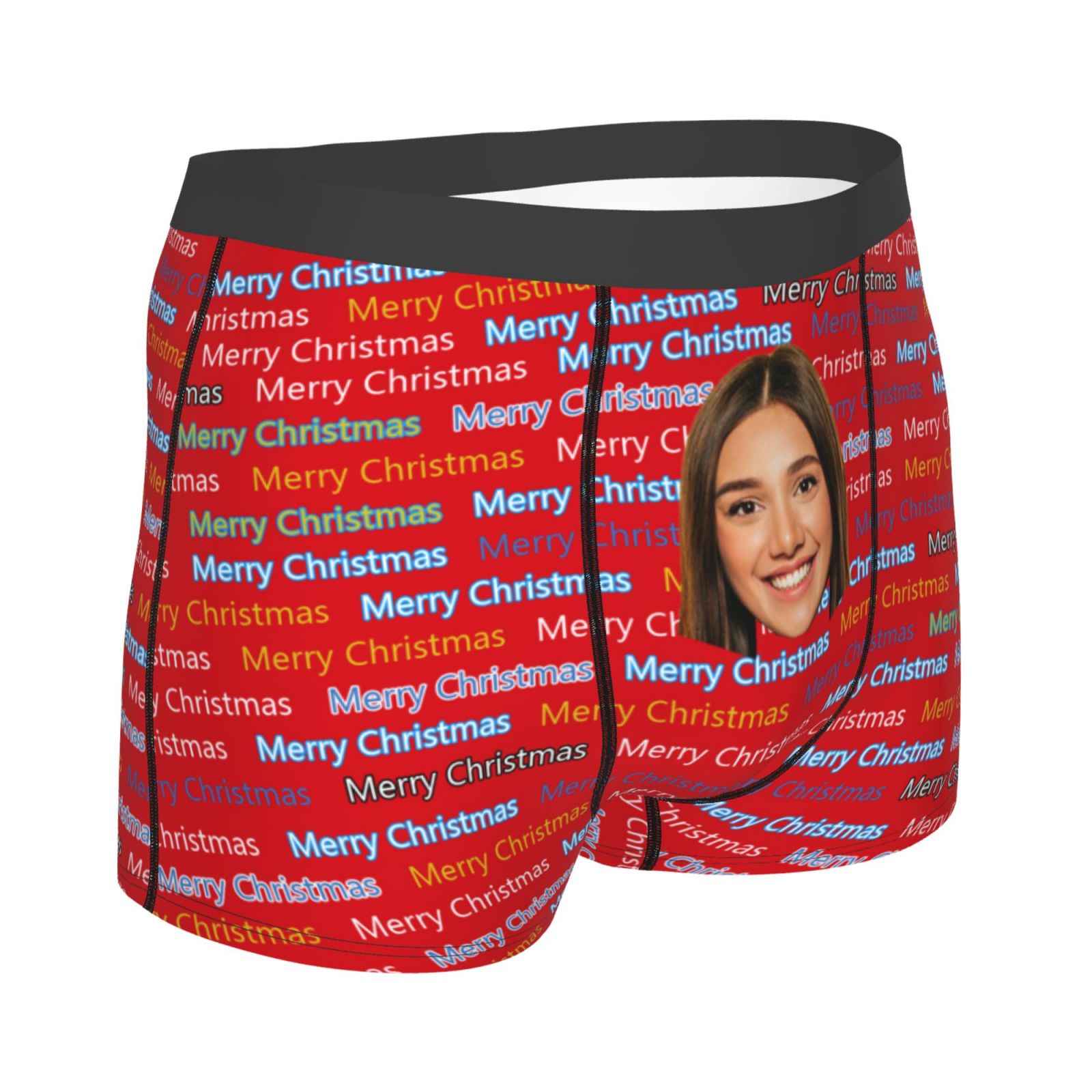 Personalized Face Underwear Merry Christmas Gift For Men