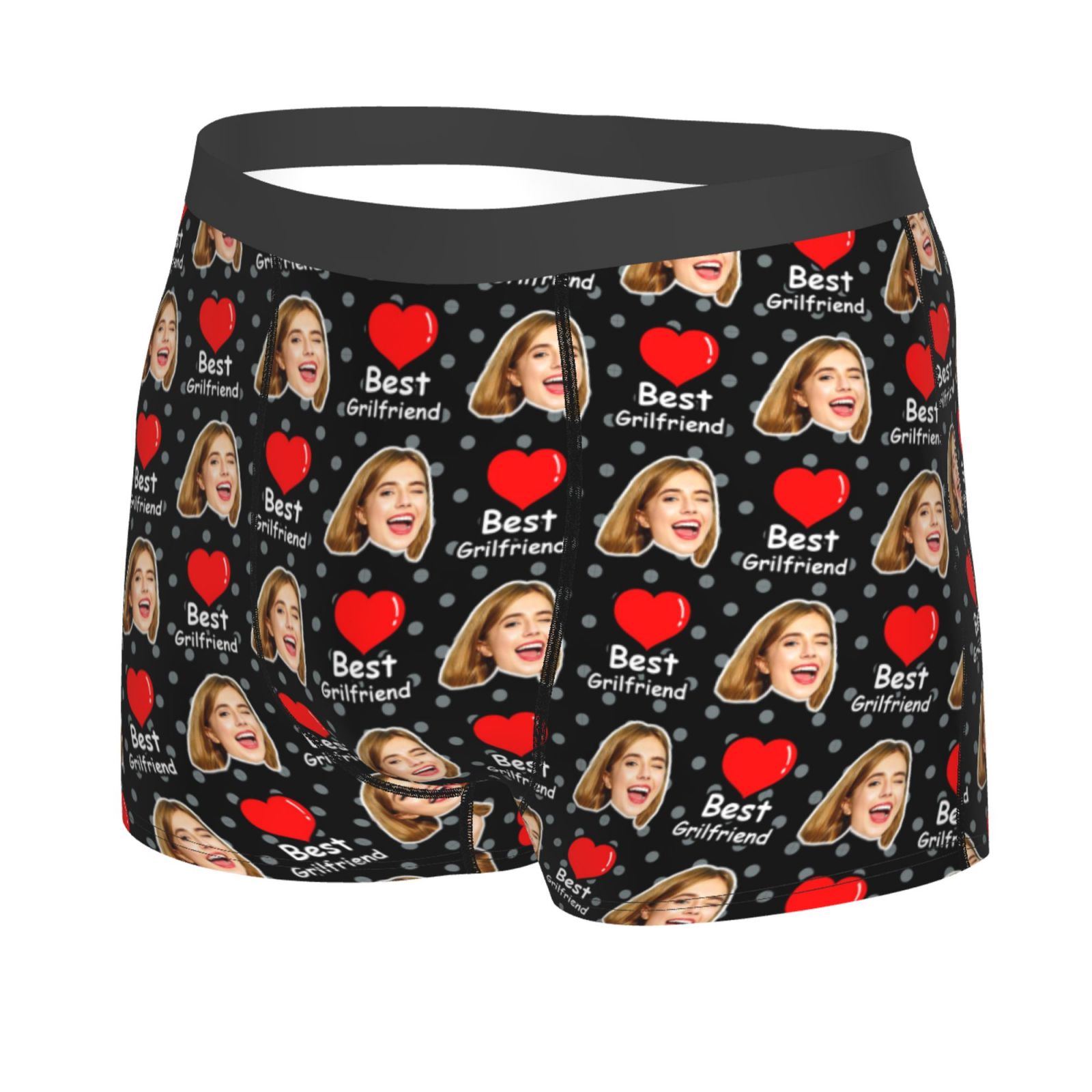 Custom Face Boxer Shorts With  Best Girlfriend