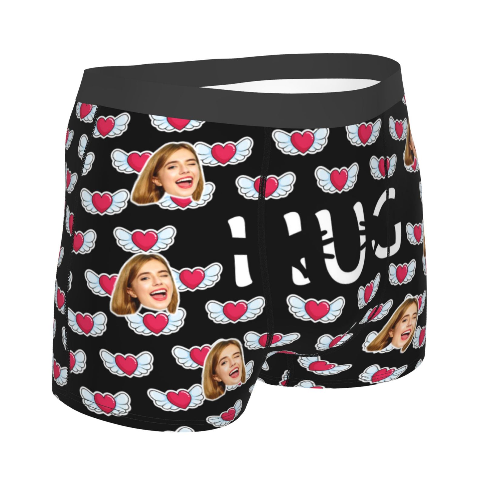 Custom Face Boxers For Valentine's Day- Hug For Your Lover