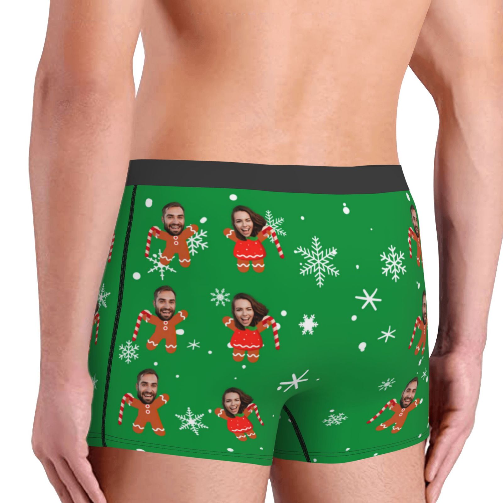 Custom Christmas Snowflakes Men's Boxer Briefs For Love