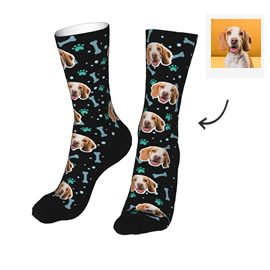 Custom Dog Face Pattern Fashion Socks