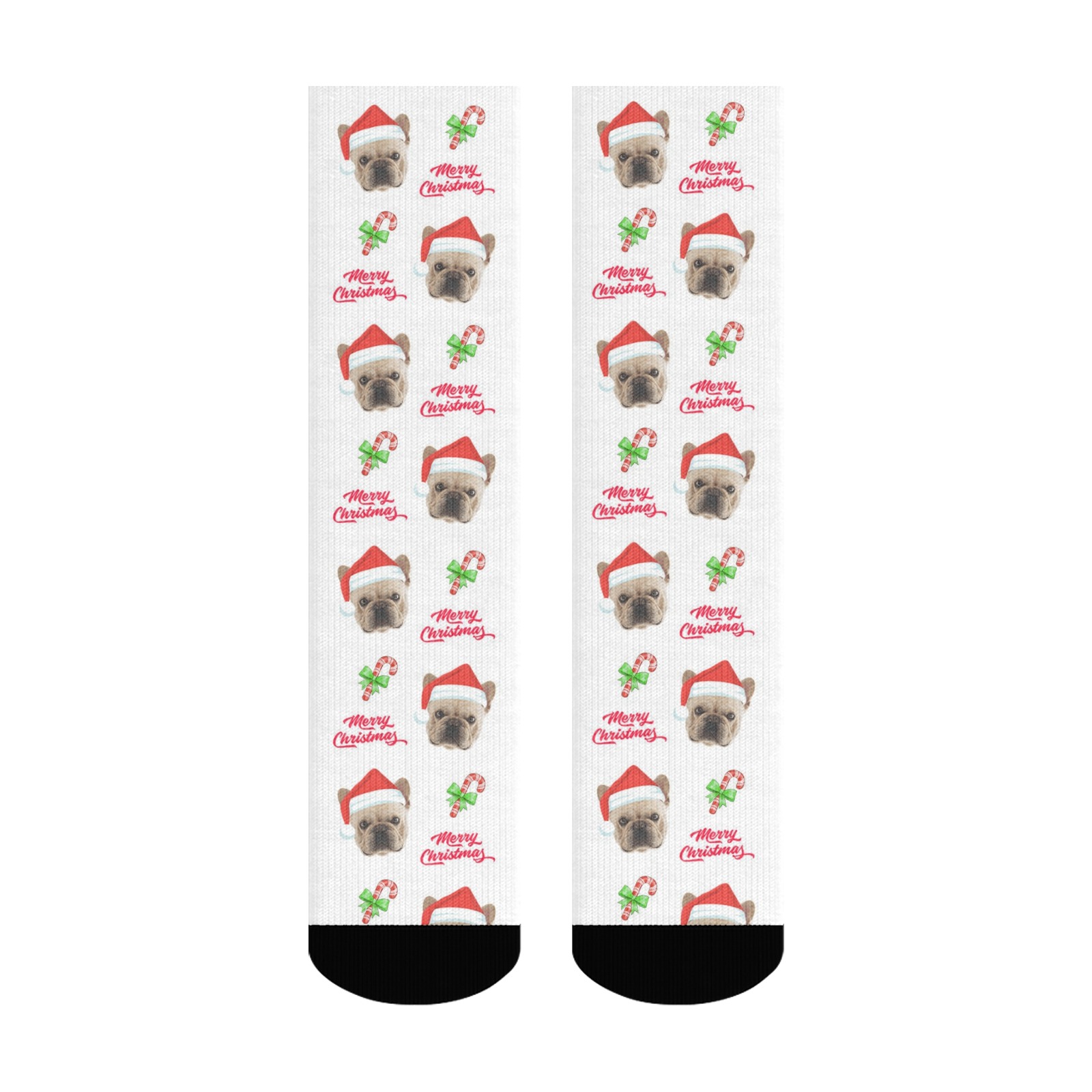 Custom Merry Christmas Dog Socks-Funny Christmas Socks