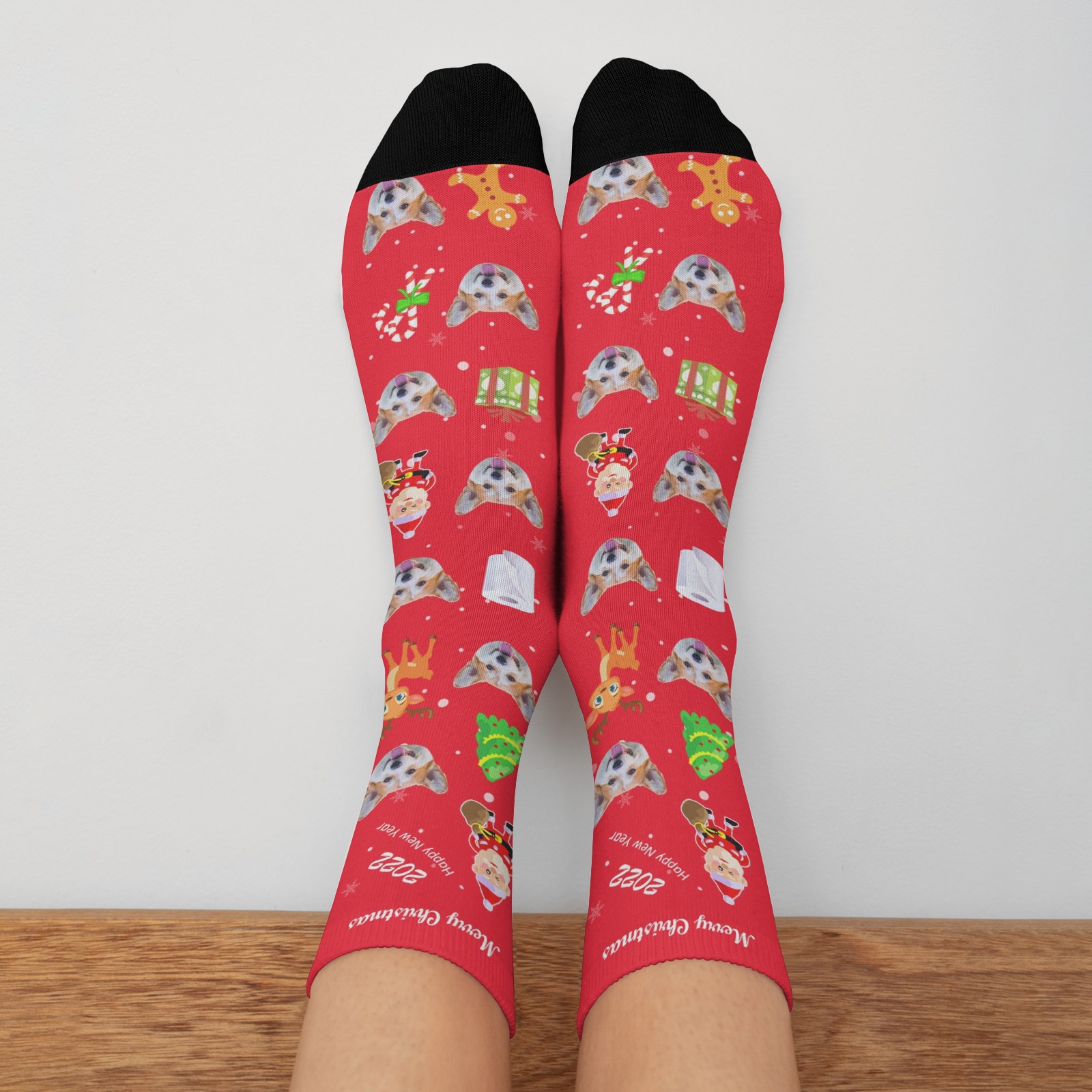 Custom Pet Socks - Personalized Picture Christmas Socks